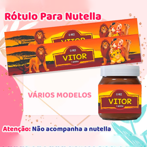 Atelie Guinê Rotulo Nutella